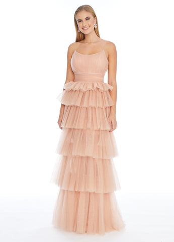 Ashley Lauren 1744 Blush Prom Dress ...